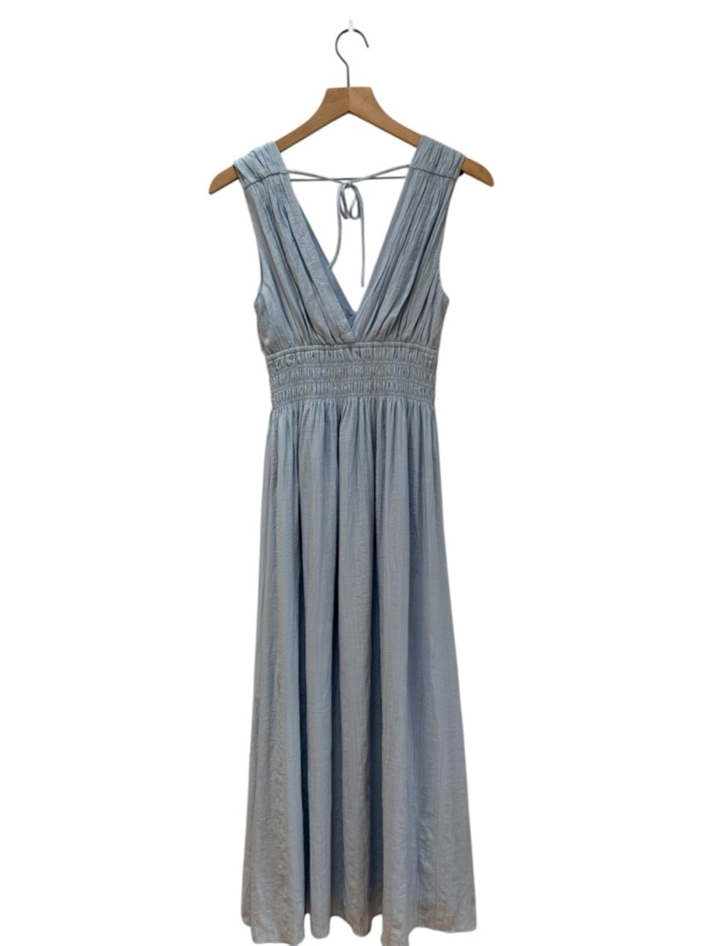Abercrombie & Fitch Baby Blue V-Neck Maxi Dress - Picture 2 of 5